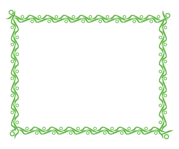 Абстрактний Художній Креативний Зелений Квітковий Кордон Векторні Ілюстрації — стоковий вектор