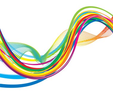 soyut sanatsal yaratıcı dalga vektörü çizimi