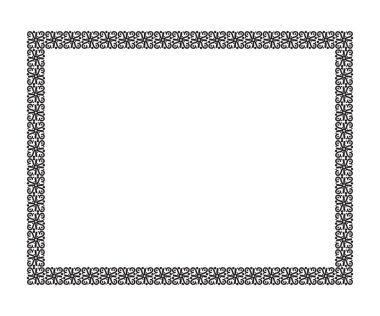 sanatsal yaratıcı çiçek sınır vektörü çizimi