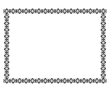 Soyut sanatsal yaratıcı dekoratif sınır vektörü çizimi