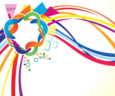 soyut yaratıcı renkli dalga patlama vektör çizimi