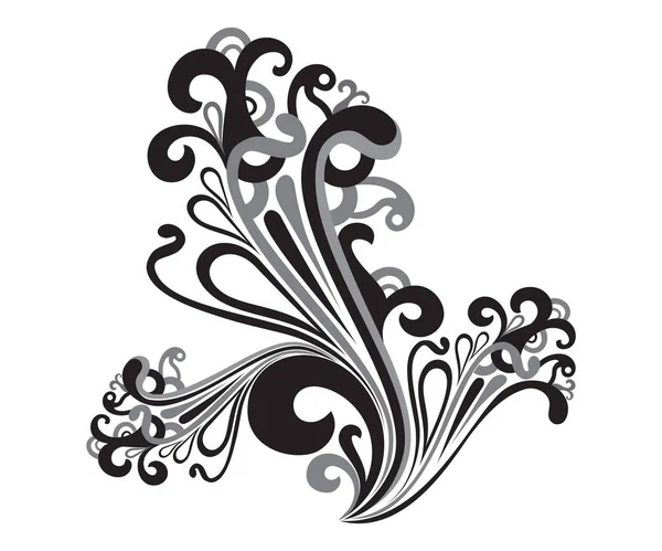 Abstract Artistic Creative Floral Shape Vector Illustration — Vettoriale Stock