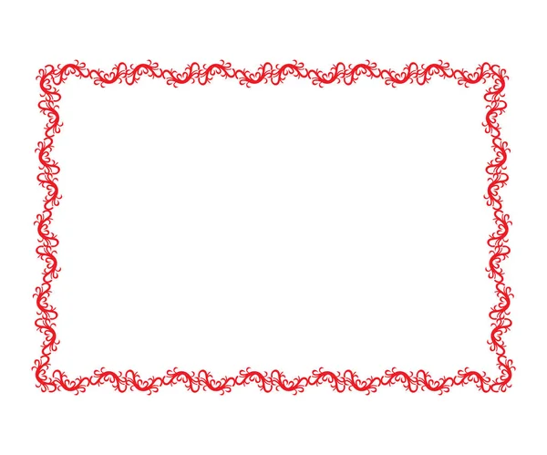 Abstraktní Umělecké Kreativní Červené Květinové Okraje Vektorové Ilustrace — Stockový vektor