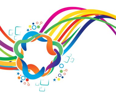 soyut sanatsal yaratıcı dalga vektörü çizimi