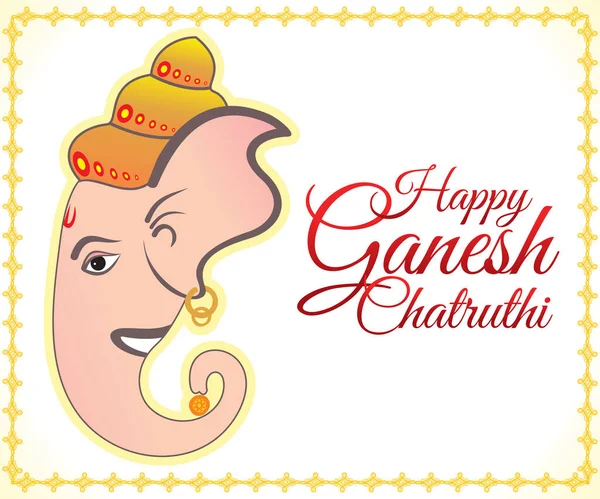 Artistic Creative Ganesh Chaturthi Background Vector Illustration —  Vetores de Stock