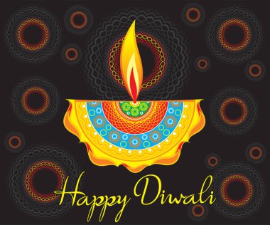soyut sanat yaratıcı diwali arka plan vektör çizim