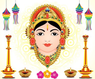 sanatsal yaratıcı mutlu navratri arkaplan vektör çizimi