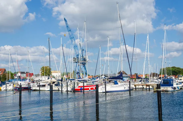 Schleswig Germany September 2021 View Schleswig City Harbor Schleswiger Stadthafen — Stock Photo, Image