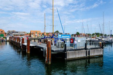 Maasholm, Almanya - 07 Eylül 2021: Maasholm Limanı