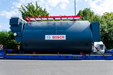 Bad Nenndorf, Almanya - 09 Eylül 2021: Bosch sıcak su kazanını canlandırmadı