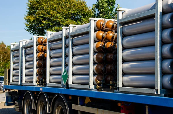 Repostador Gas Móvil Para Transporte Gas Natural Comprimido Gnc — Foto de Stock