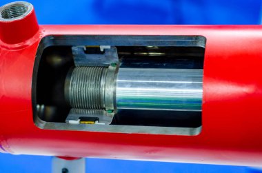 Hidrolik pistonun bölüm görünümü.