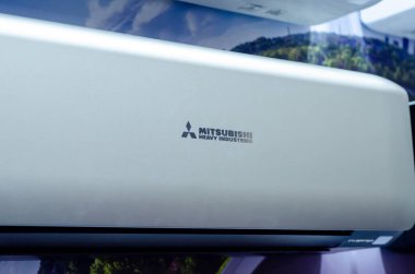 Kyiv, Ukrayna - 16 Şubat 2022: Mitsubishi Kliması