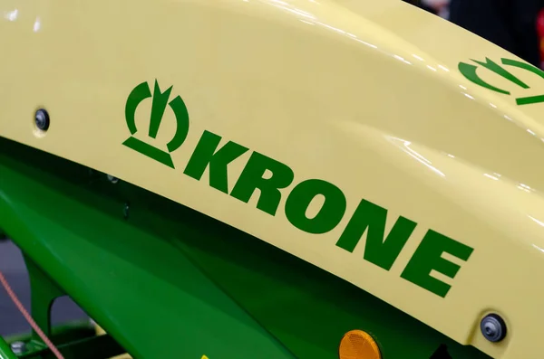 Kyiv Ukraina Februari 2022 Logo Krone Pada Mesin Pertanian — Stok Foto