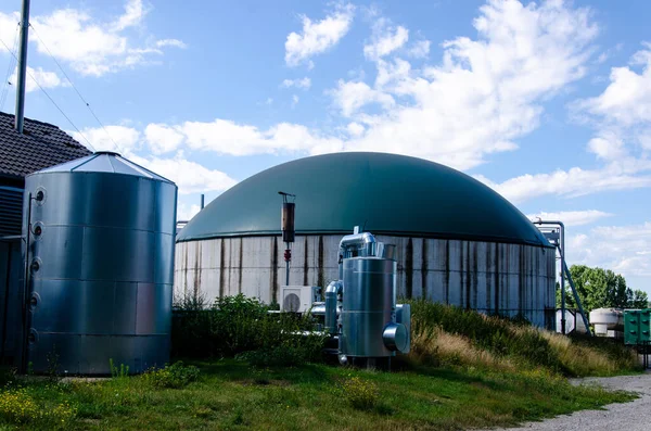 Agricultural Biogas Plants Farm — 图库照片