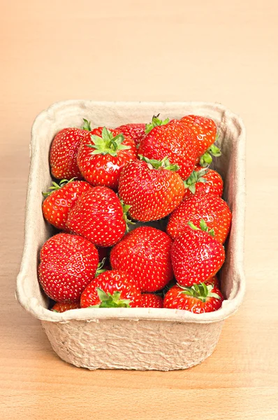 Strawberries in a punnet — Stock Photo, Image