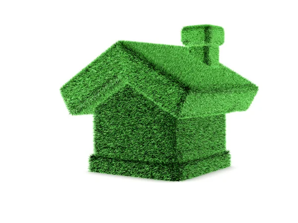 3D çim ev — Stok fotoğraf