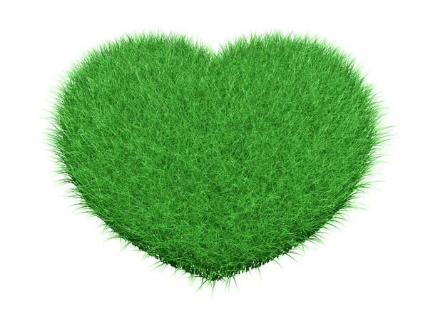 Corazón de hierba verde — Foto de Stock