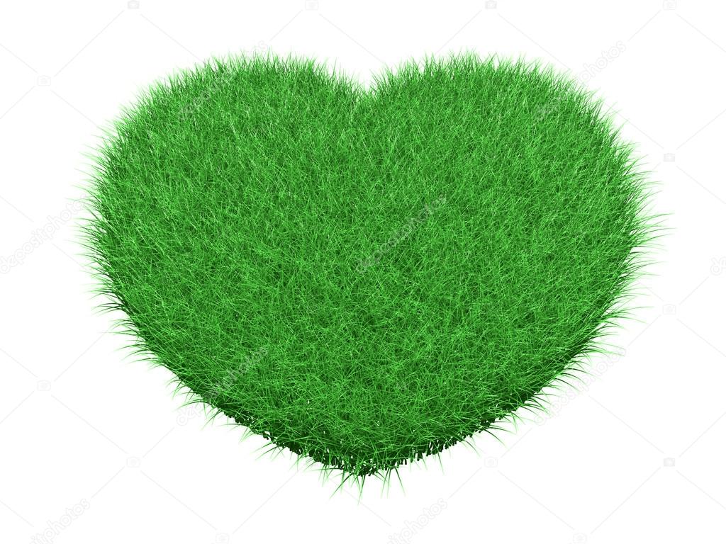 Green grass heart