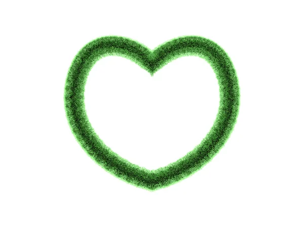 Cornice cuore verde 3D — Foto Stock