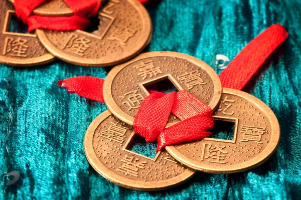 Chinese lucky coins — Stock Photo, Image
