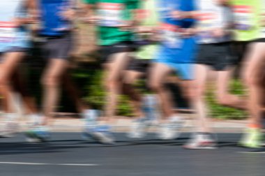 Maratonda yarışçılar