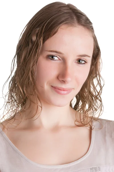 Jonge vrouw glimlachen — Stockfoto