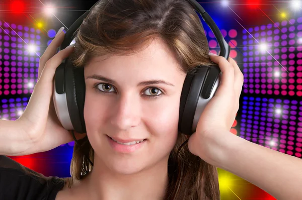 Woman with Headphones — Stock Photo, Image