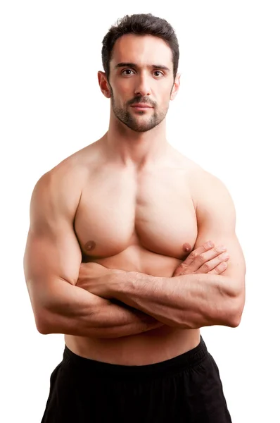 Fit Man Standing With Arms Crossed — Stock Photo, Image