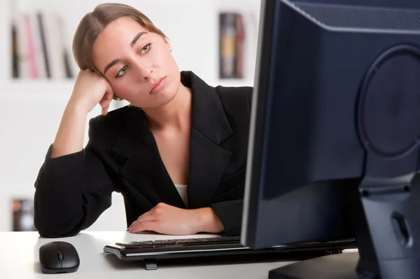 Mujer de negocios aburrida — Foto de Stock