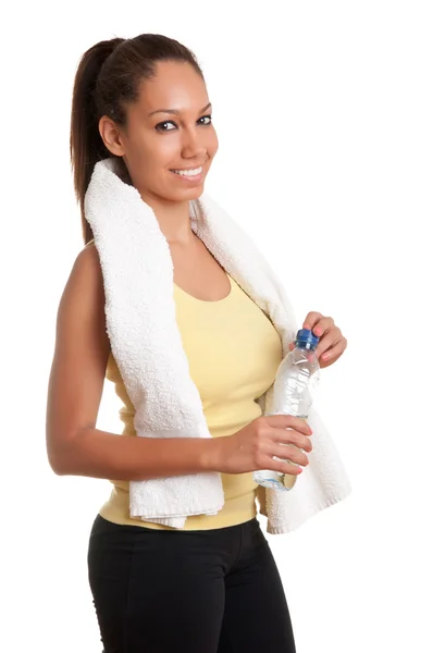 Woman Holding Bottle of Water — Stock Photo, Image