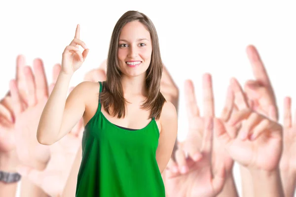 Mujer teniendo una idea — Foto de Stock