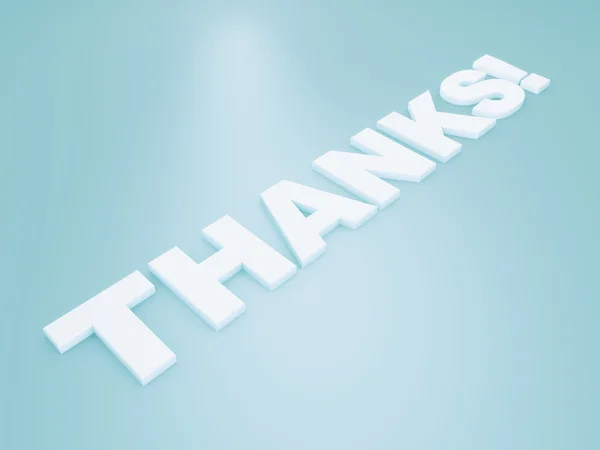 Top View 3D Text Thank You — Stock Photo, Image