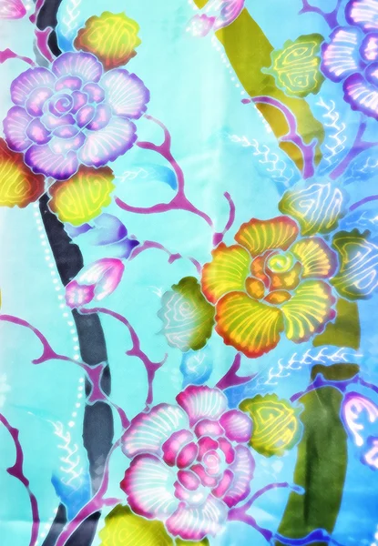 Flor Batik fundo — Fotografia de Stock