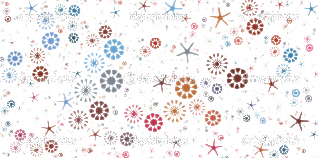 Floral concept background on white