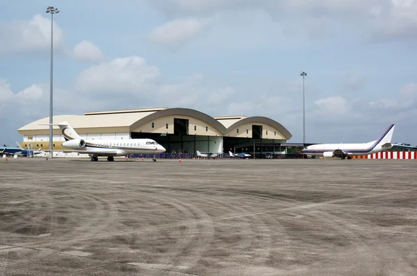 Aeroplane hangar Royalty Free Stock Images