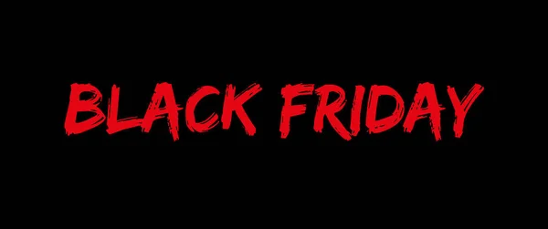 Black Friday Banner Red Lettering Black Isolated Background — Stock Photo, Image
