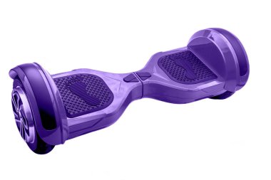 Kendi kendini dengeleyen iki tekerlekli sörf tahtası ya da kaykay motoru beyaz arka planda izole edilmiş. Gyroboard: beyaz arka planda kırmızı jiroskop. Yeni Taşıyıcılar