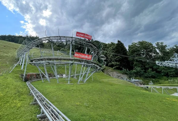 Ostirodler Rodelbaan Achtbaan Bergen Lienz Oostenrijk Zomer — Stockfoto