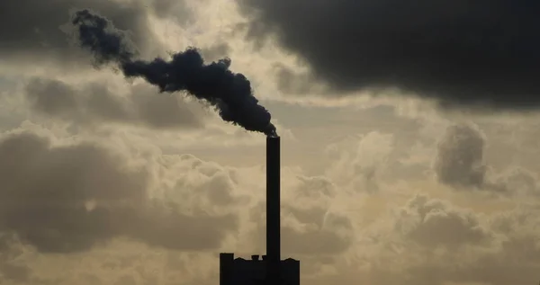 Cloud Machine Industry Smoke Pipe Amsterdam Netherlands 2021 — Foto Stock