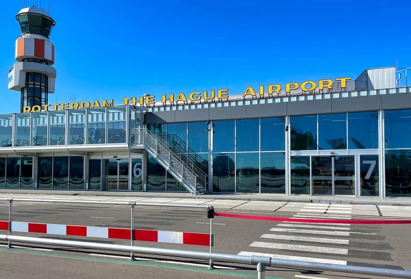 Rotterdam Bandara Haque Netherlands Penerbangan Internasional Musim Semi Stok Gambar