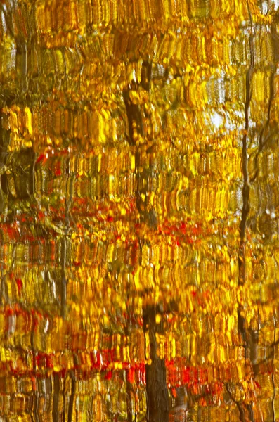 Abstract Yellow Autumn Leaves Reflection — Stock Photo, Image