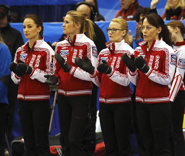 Curling Vrouwen Rusland team — Stockfoto