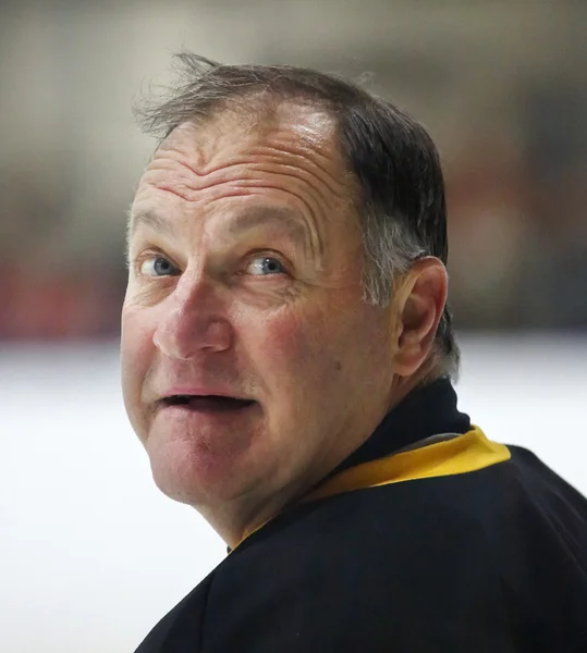 Boston bruins ex-alunos hóquei jogo reggie lemelin closeup — Fotografia de Stock