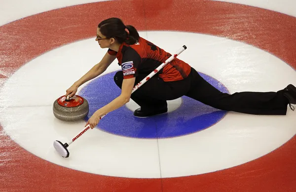 Curling Frauen canada lisa weagle Ringe — Stockfoto