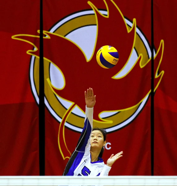 Canada juegos voleibol mujer servir —  Fotos de Stock