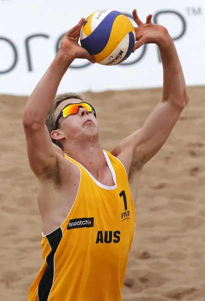 Avustralya plaj voleybolu adam topu — Stok fotoğraf