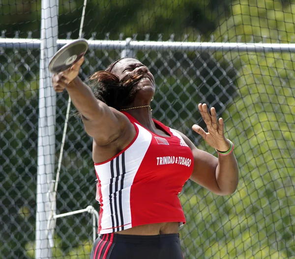 Discus Throw Woman Masters Trinidad Tobago — Stock Photo, Image