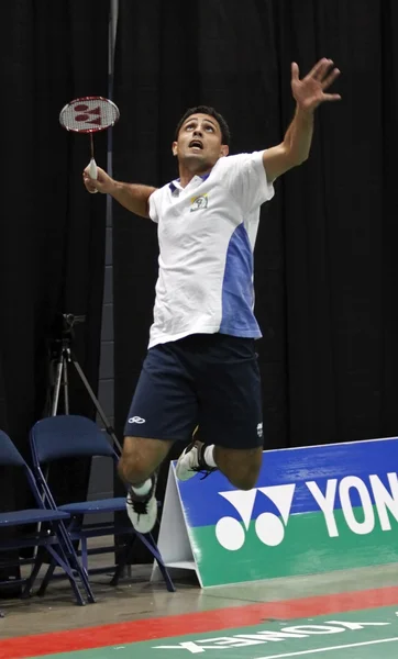 Badminton Brazílie skok hit výstřel — Stock fotografie