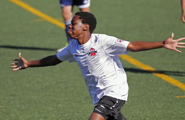 Canada calcio obiettivo celebrare — Foto Stock